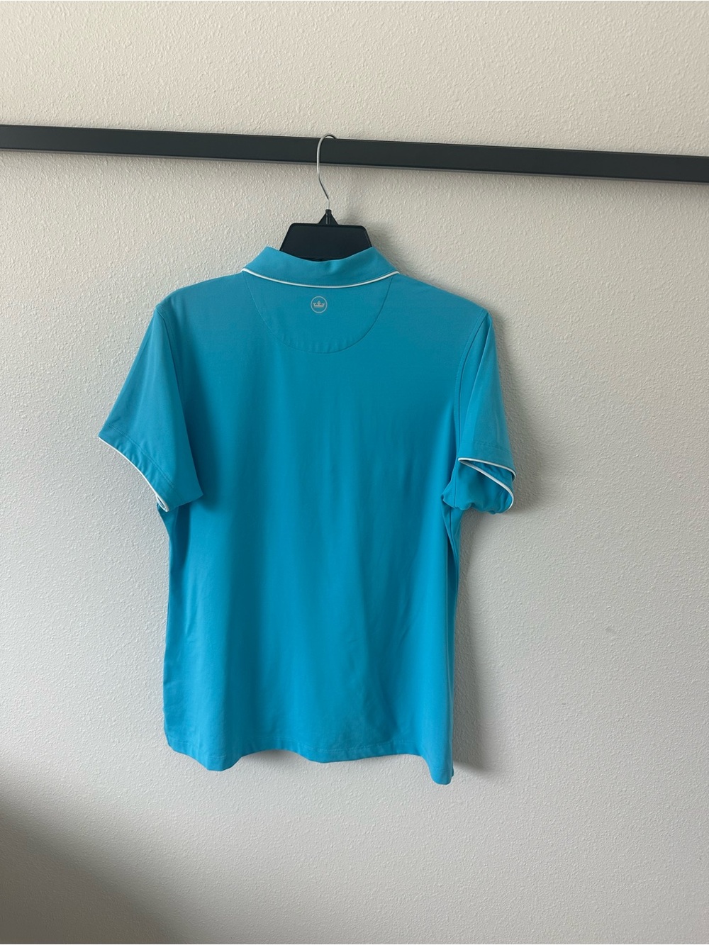 Peter‎ Millar Turquoise Polo with White Piping - Picture 7 of 8